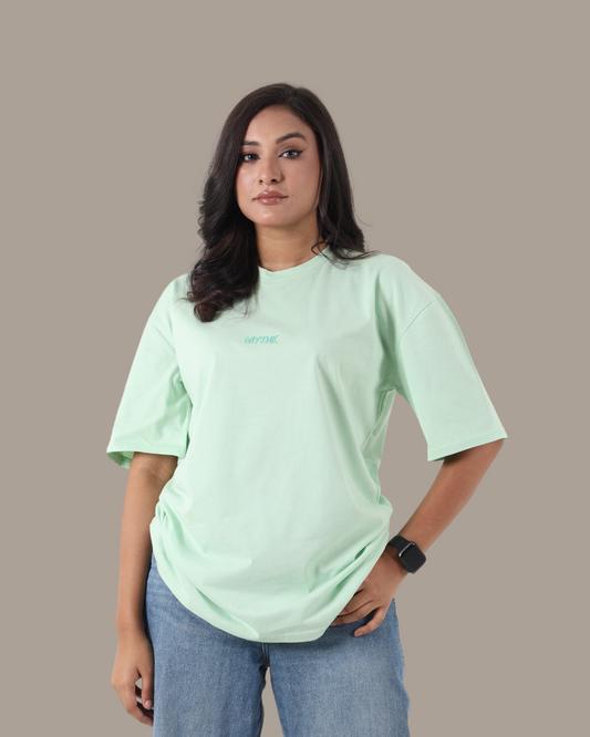 Fresh Mint Oversized Drop Shoulder Tee | D001