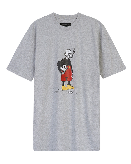 Mythic Mickey Mouse Printed Relaxed Fit Drop Shoulder T-Shirt