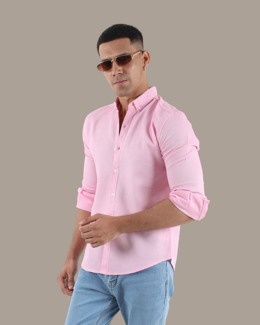 Light Pink Button-Down Shirt | M005